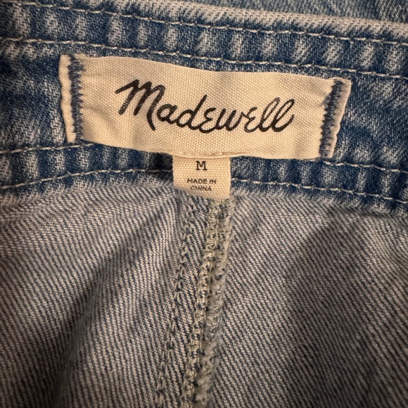 Madewell Denim Zip Smocked Waist Jumpsuit - Baisley Wash - Picture 7 of 11